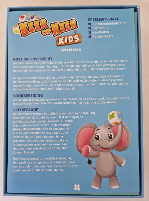 Gra Keer op Keer Kids Roll & Write Kościana planszowa dla dzieci 999 Games