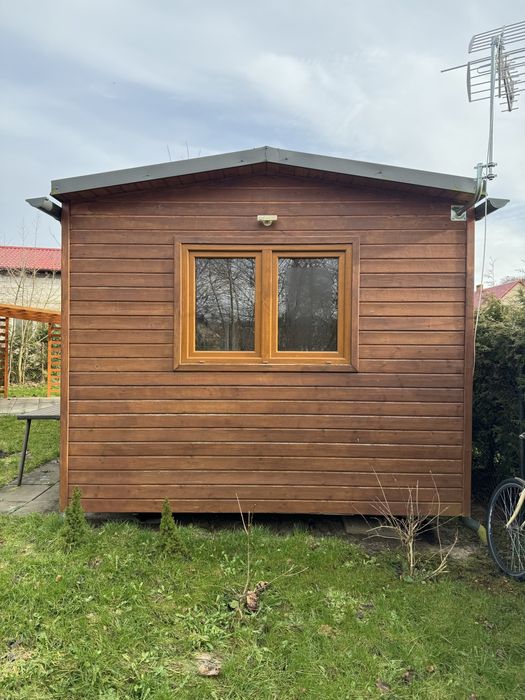Domek drewniany 3x7, letniskowy , ocieplany z wyposasżeniem