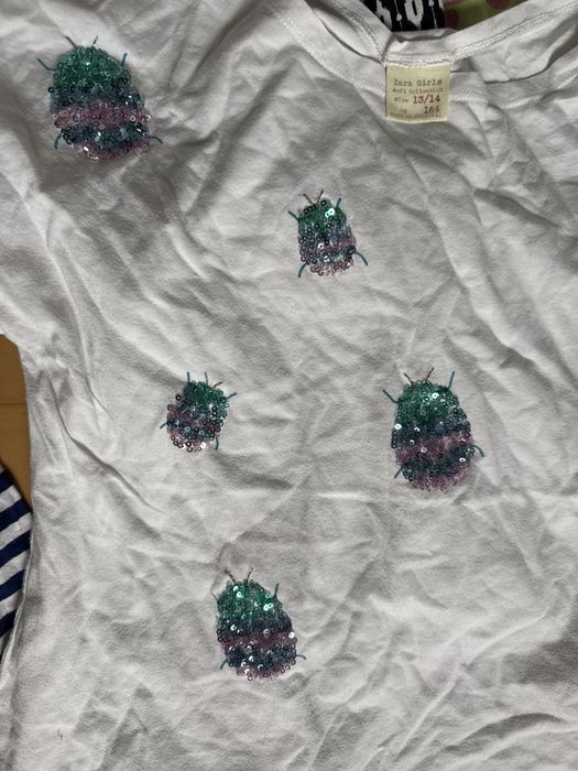 Odzież 158 bluzki piżamki spódniczka spodnie - 9 szt.