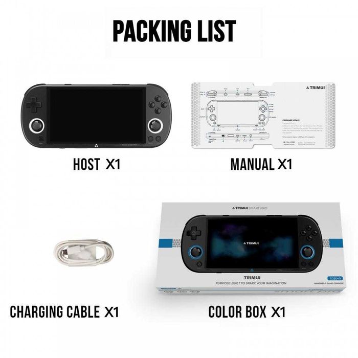 Портативная игровая консоль Trimui smart pro+карта 128 гб с играми