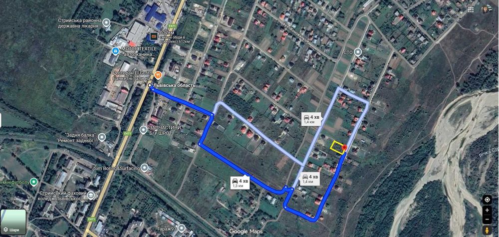 Земельна ділянка в с.Добряни (Стрийський р-н)