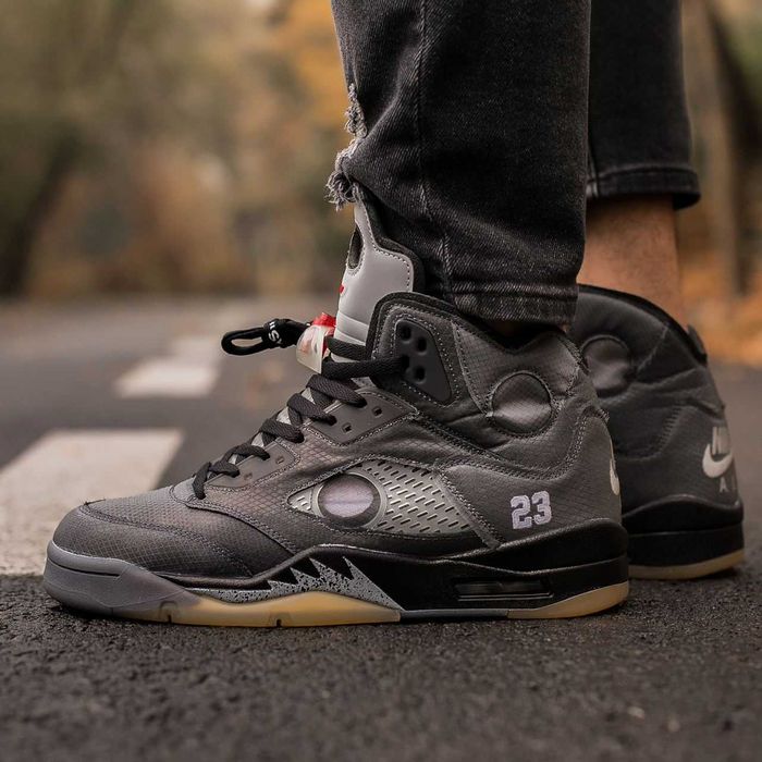 Женские кроссовки Nike Jordan 5 Retro Off-White "Muslin" Размеры 36-41