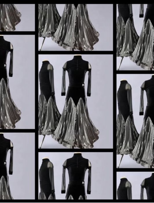 Танцювальна сукня для бальних танців з 2 спідницями 140-146 см