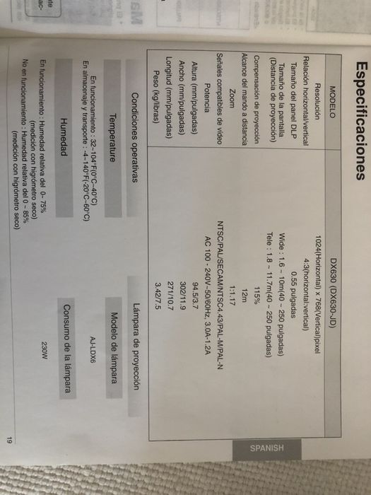 LG Video Projector - XGA64354225315329123