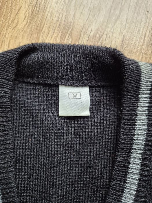 Nowy męski czarno-biały sweter, r.XL