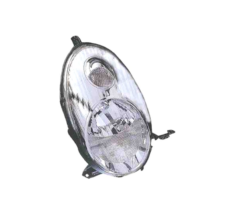 FAROL ESQ OPTICAS PARA NISSAN MICRA K12 03-07 FUNDO CROMADO
