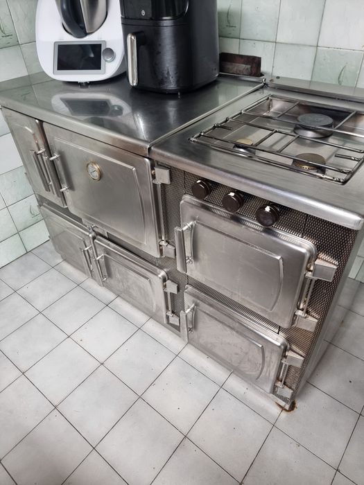 Fogão inox gas lenha