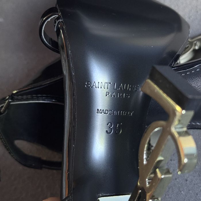 Szpilki Ysl High Heels Gold & Black Premium