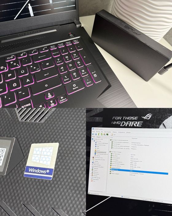Asus Tuf 17.3/GTX1660Ti-6GB/Ryzen 5-4600H/16GB/512GB.  Ноутбук.