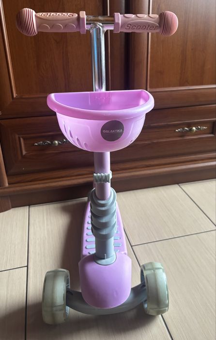 Дитячий самокат 5в1 рожевий