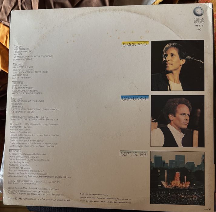 Lp - Simon and Garfunkel - The Concert in Central Park, com Libreto