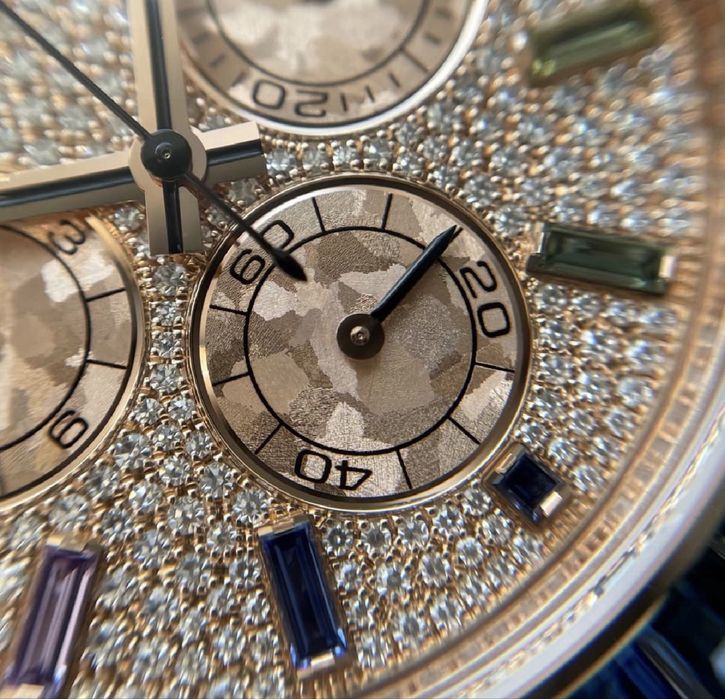 Часы Rolex. Rose gold/diamonds/sapphires. Clone.