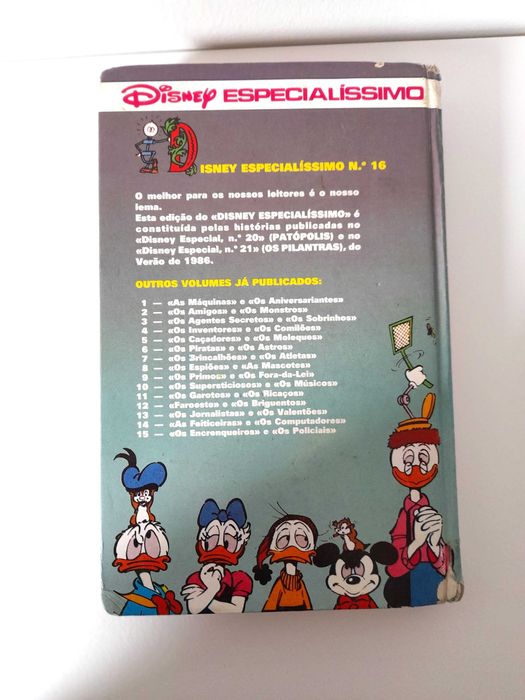 Livro de BD Disney Especialíssimo Número 16 Coleção Anos 80