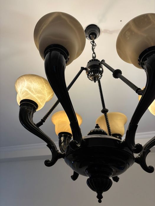 Candelabros/candeeiros de teto vintage em ferro fundido