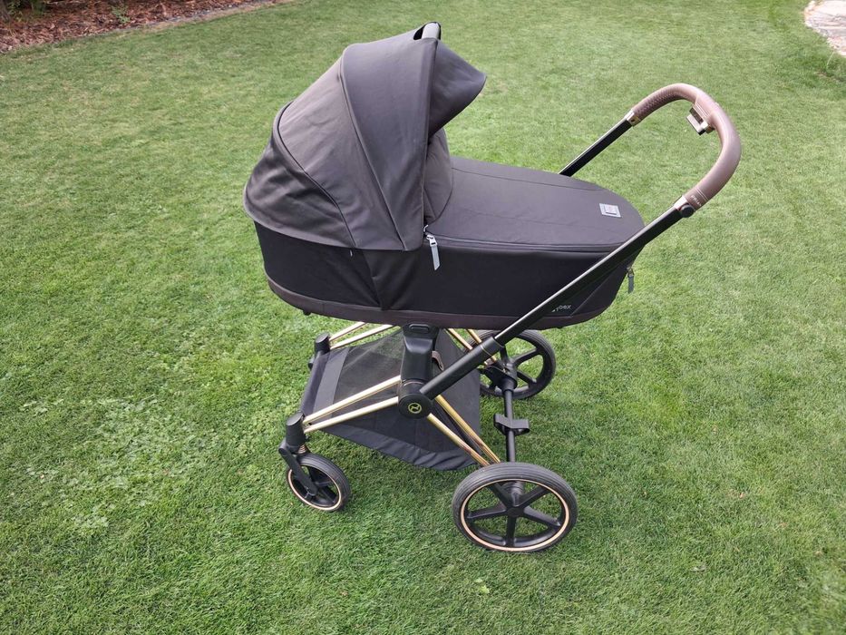 sprzedam CYBEX PRIAM 4.0 – gondola + spacerówka | black / Leaf Green | 2023