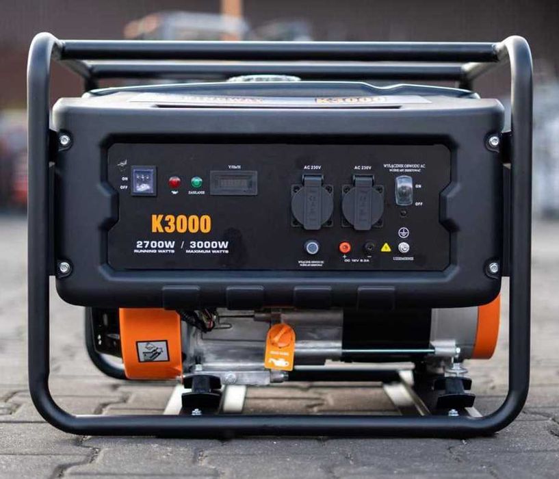 Kingway генератор 3 кВт мідна обмотка AVR однофазний бензин 2 розетки