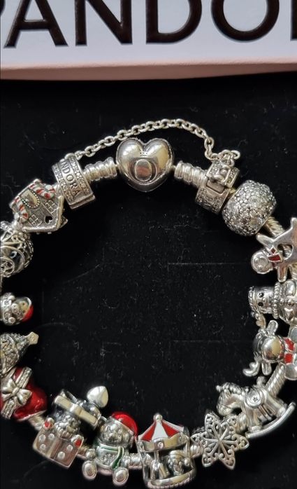 charmsy do  pandora moments 12 sztuk świateczne srebro 925