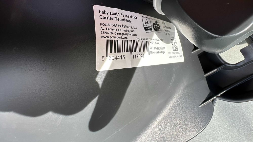 Bobike Tylny fotelik rowerowy na bagażnik GO