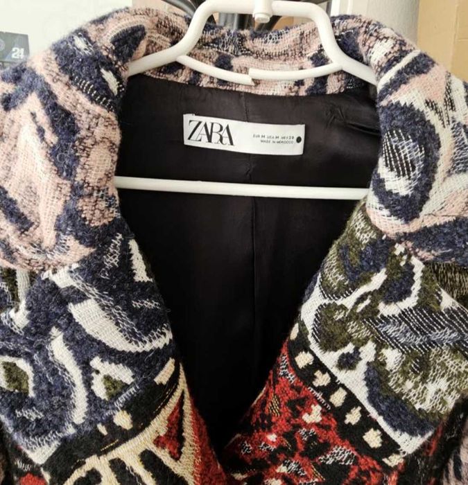 Пальто печворк Zara