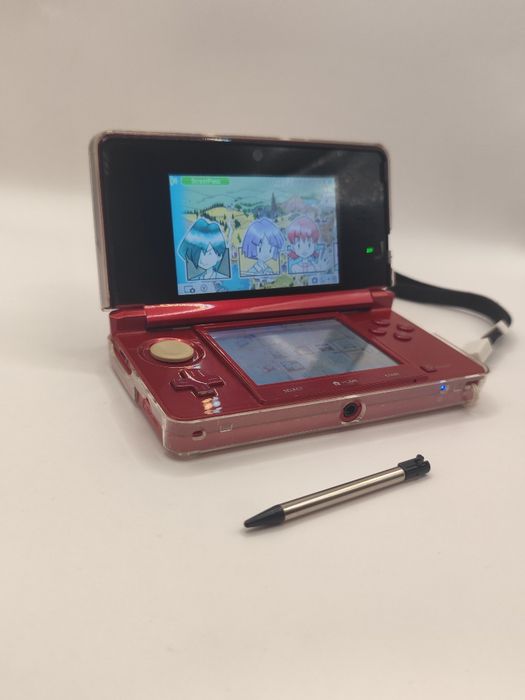 Nintendo 3DS Vermelha + Coleção Pokémon + Capa e Acessórios