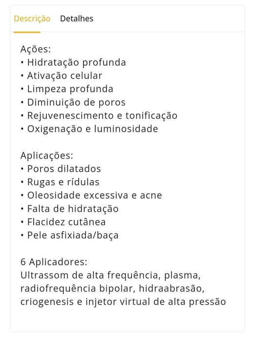 Limpeza de pele, hidro facial  Máquina Sorisa
