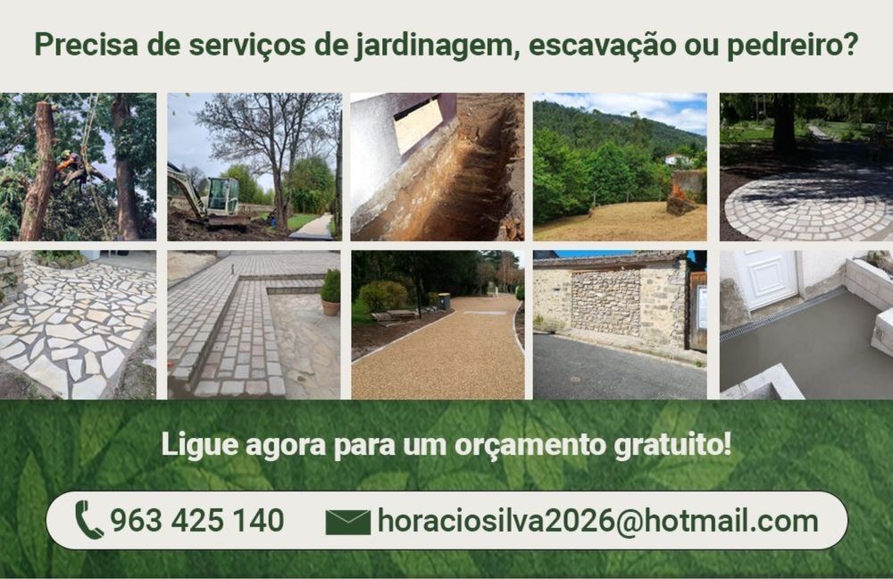 Limpeza e manutencao de jardins e terrenos