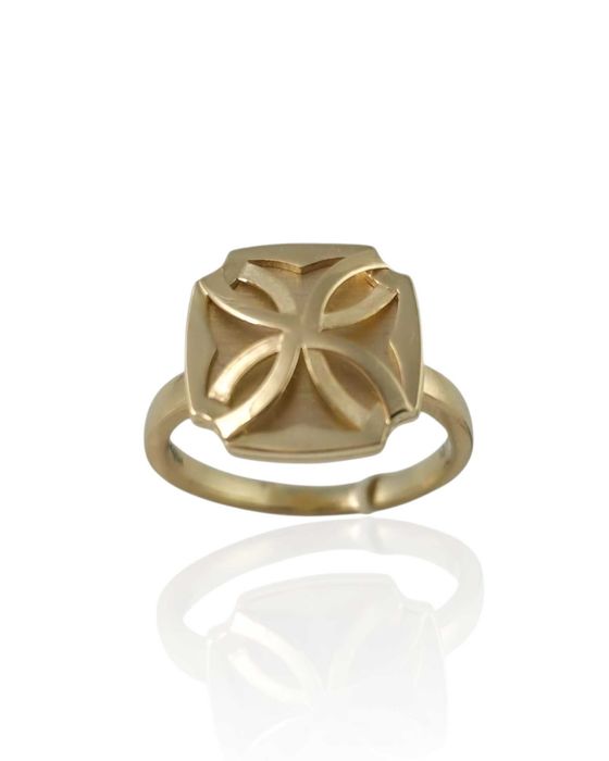 Złoty pierścionek, kwadrat DALL’ACQUA AN258860