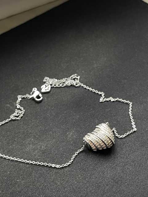 Женская цепочка с фиксированным кулоном «Сердце» Swarovski
