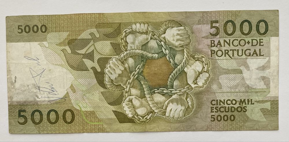 Nota 1098 - Cinco Mil Escudos Ch.2A - 1989