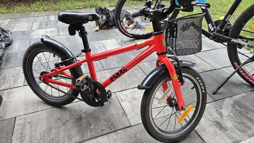 Rower frog 44 16" koła, czerwony, lekki, nauka jazdy