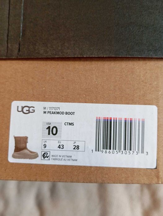 чоловічі черевики UGG PeakMod 43 р 10 usa