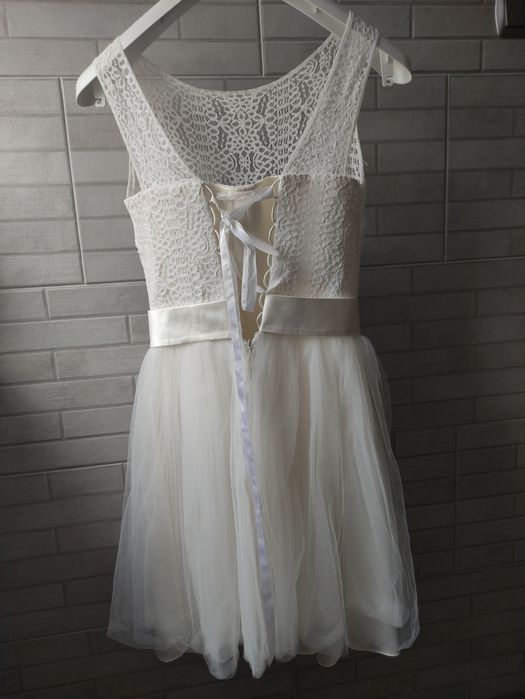 Suknia ślubna krótka Le Rina rozmiar 36/38 wesele