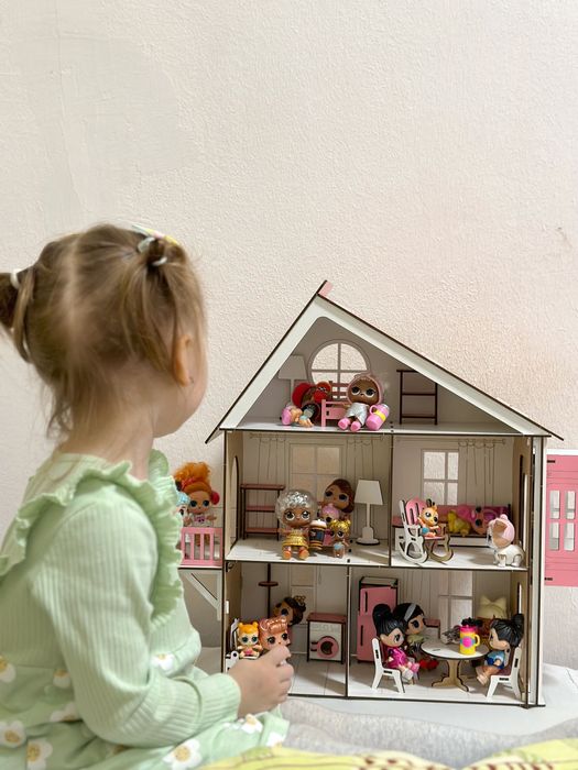 Будиночок для ляльок ЛОЛ дитячий—деревʼяний, іграшковий НОВИЙ‼️3D пазл