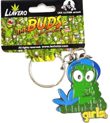 Brelok do Kluczy z Motywem Cannabis Girl