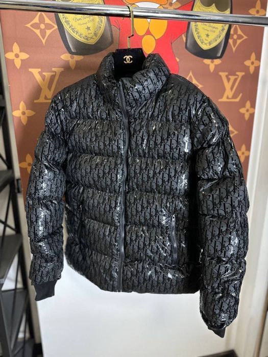 MEGA SALE -50% Мужская брендовая куртка черный пуховик Диор курточка