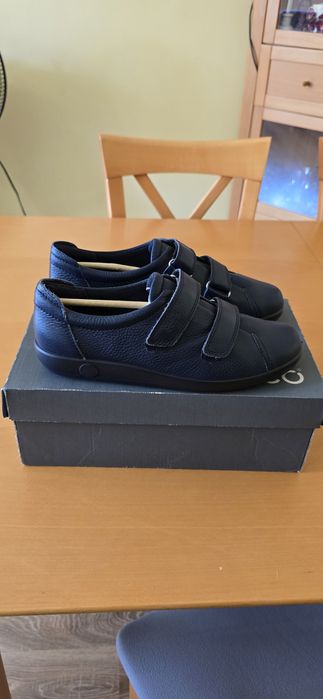 ECCO - SOFT,snakersy skórzane,super.