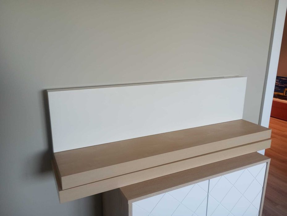 3 LACK Estantes de parede IKEA 110x26 cm, carvalho e branco