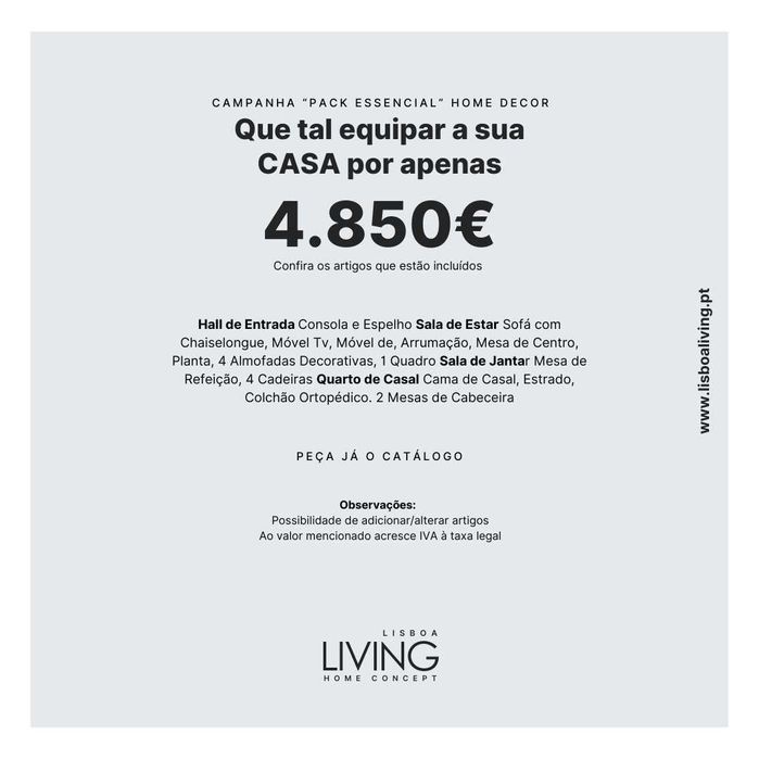 Pack de Mobiliário Essencial Casa