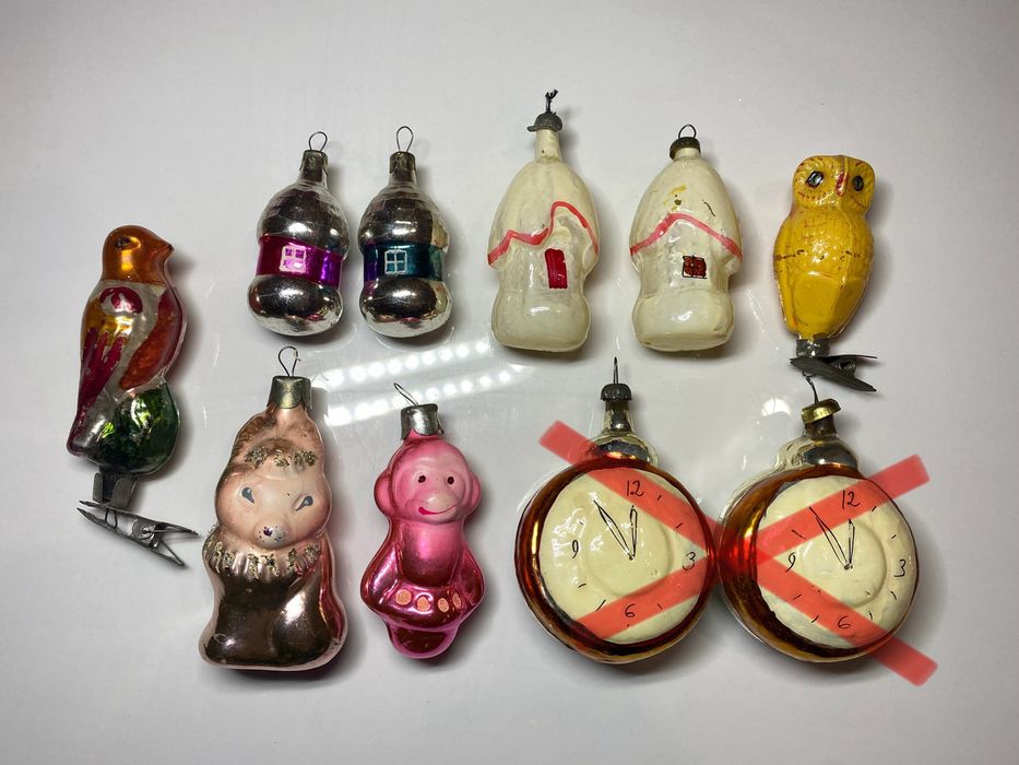 Вінтажні ялинкові іграшки