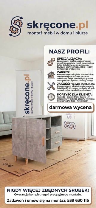 Montaż mebli - Oleśnica/Wroclaw/Trzebnica/Milicz/Namyslów-