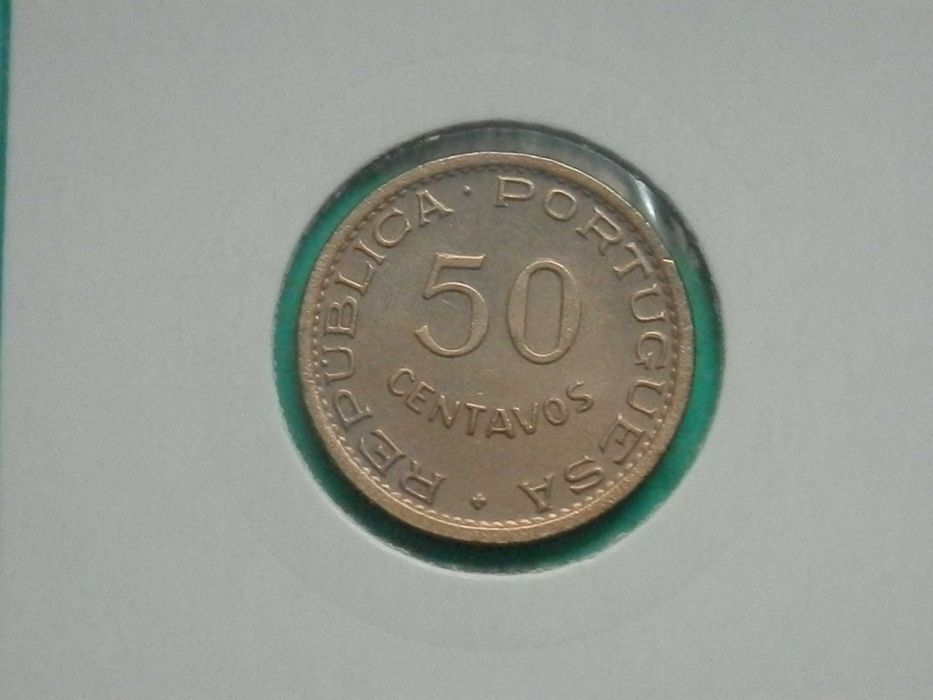 1262 - Angola: 50 centavos 1958 bronze, por 1,00