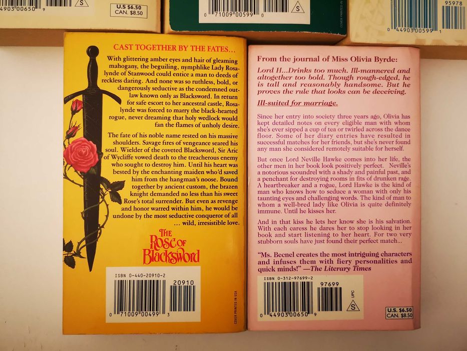 Romances históricos - Rexanne Becnel - em inglês /in english - vários