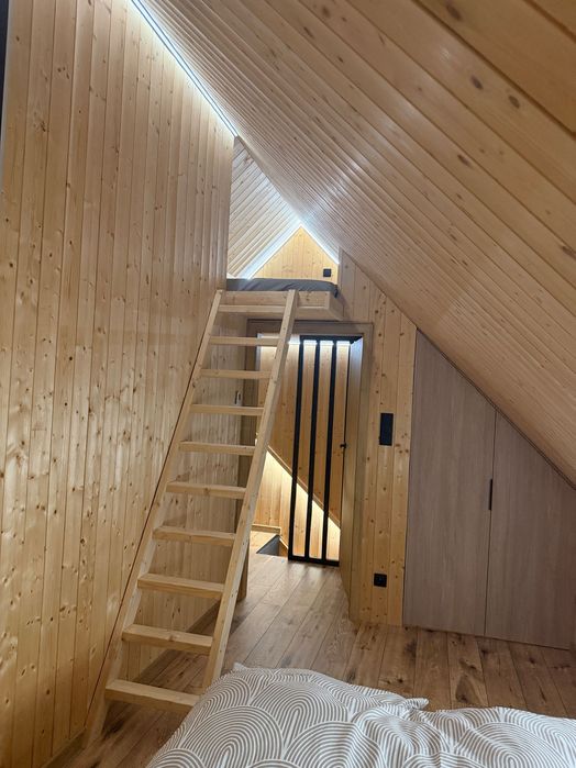 Glamping Polesie-domek z balią Grabniak jezioro Rotcze.
