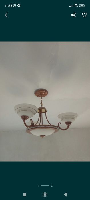 Люстра 5 ламп у велику кімнату