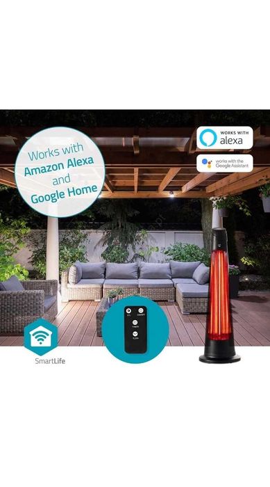 Aquecedor de Esplanada/ Jardim/ Pátio NEDIS HTPA21BKW