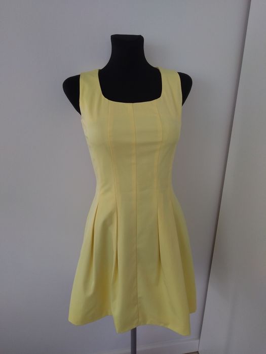 Letnia sukienka w kolorze cytrynowym, XS
