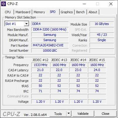 Комплект оперативної пам'яті 32GB (2x16GB) DDR4-3200 Samsung Laptop M471A2G43AB2-CWE (SODIMM)