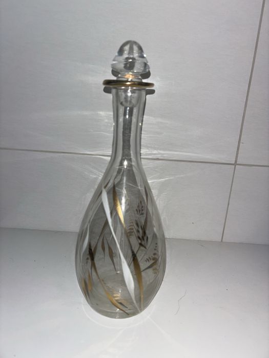 Garrafa vidro pintada com tampa