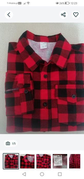 NOWA koszula flanelowa w kratę 39/40