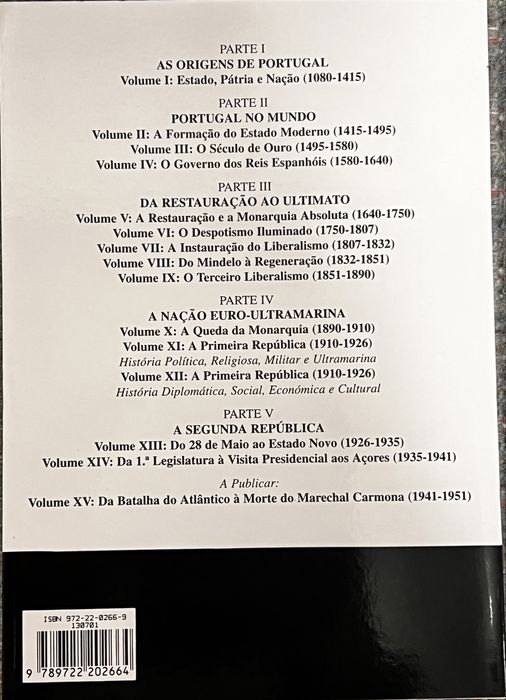 História de Portugal - Professor Joaquim Veríssimo Serrão